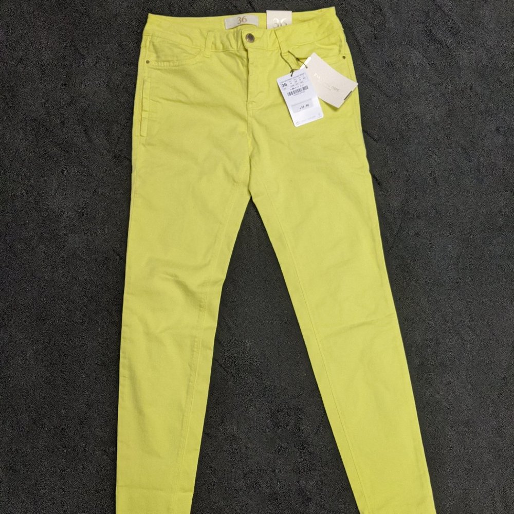 Zara Basic Denim Dept Yellow Pants Skinny Jeans